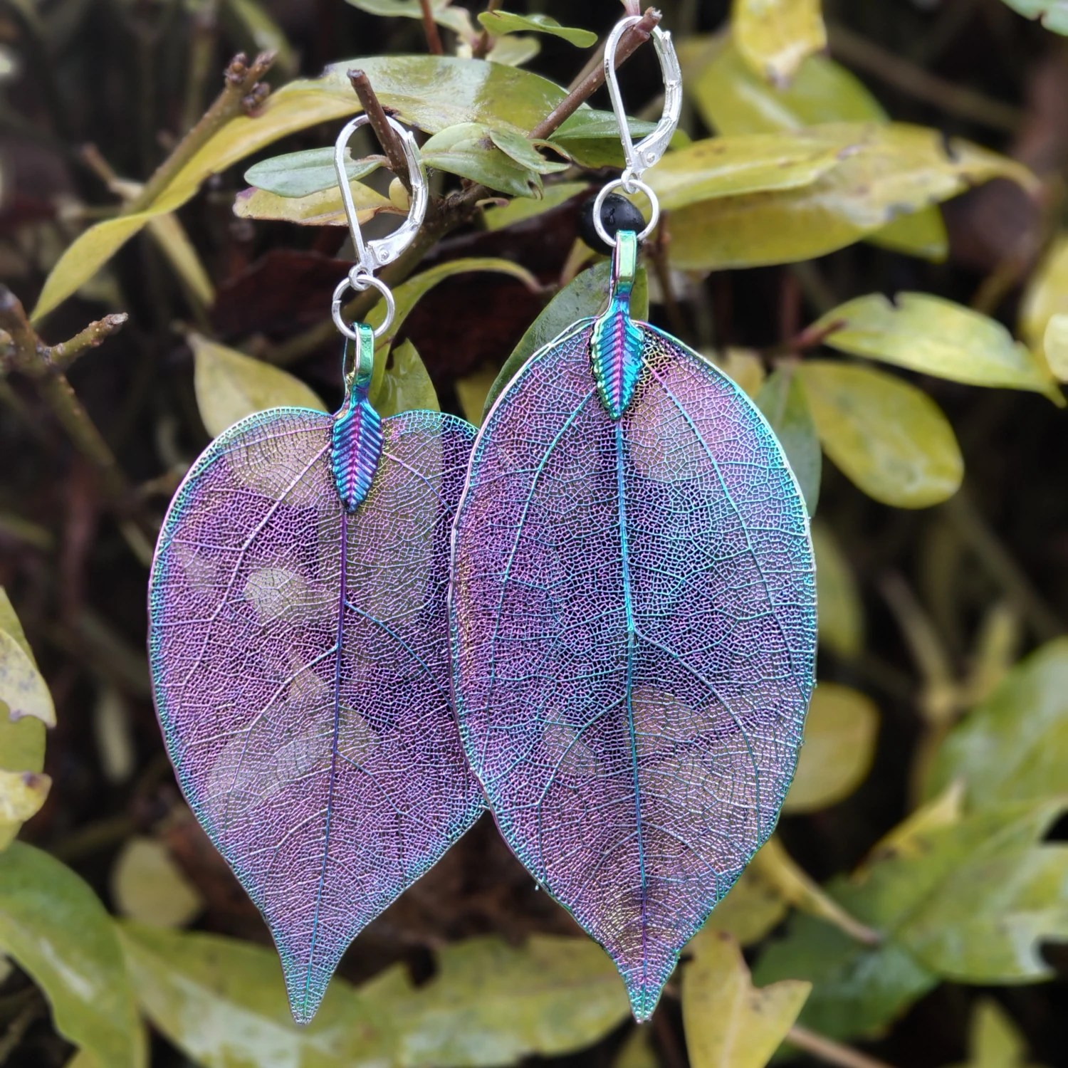 Kolczyki Tytanowe Liście - obrazek 4