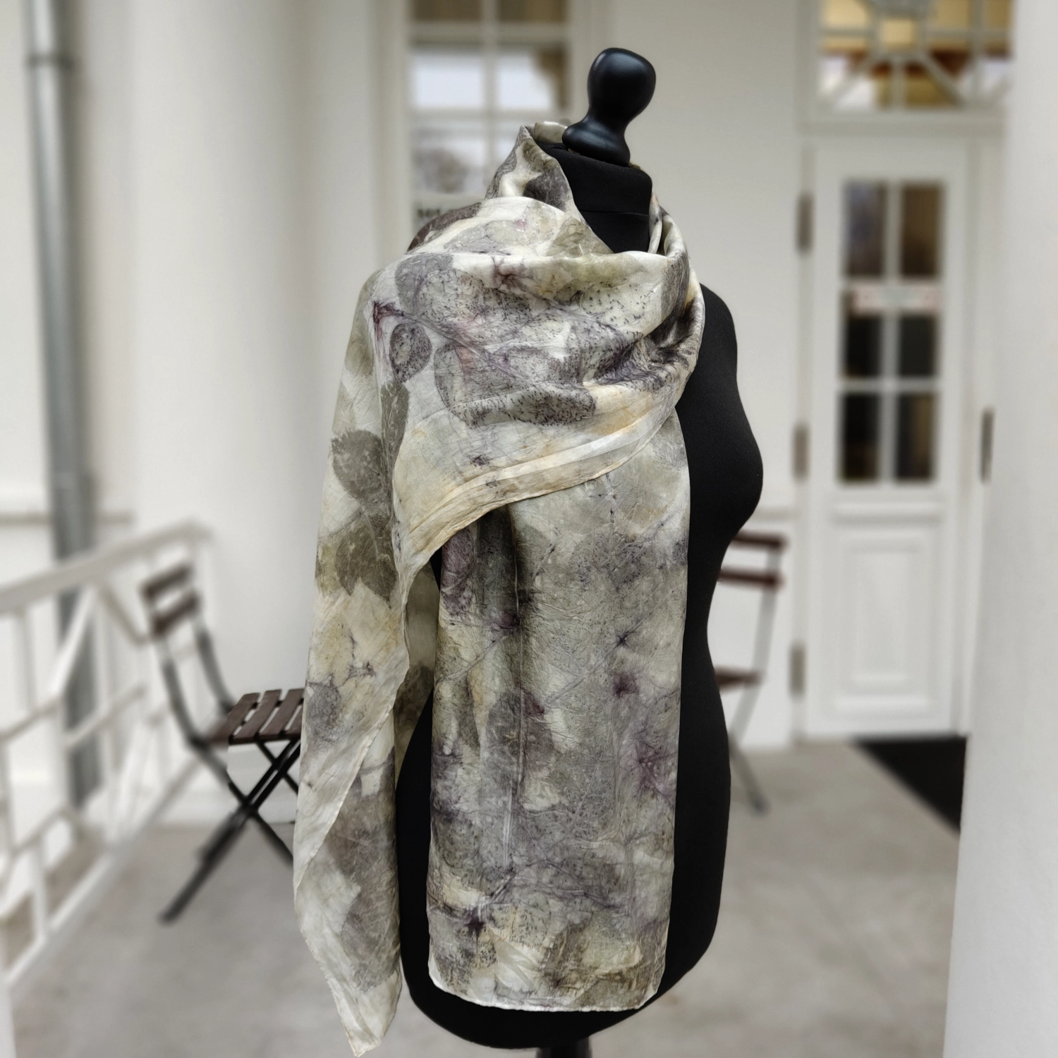 Szal jedwabny Różany Ogród - obrazek 2