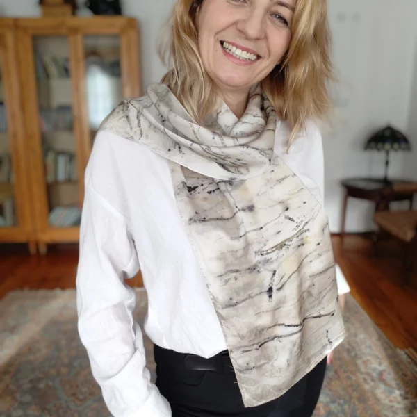 Szal jedwabny Zatrzymany Oddech Natury